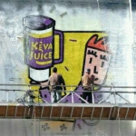 Painting Keva Juice billboard
